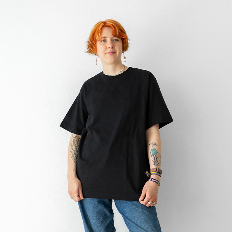 Schwarzes Japan Oversize Shirt Vorderseite